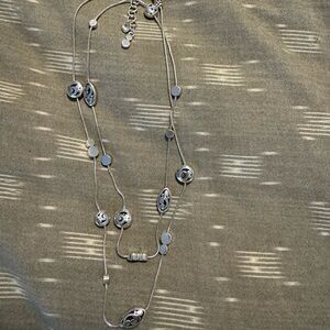 40” Long Brighton Contempo Silver Plated Necklace